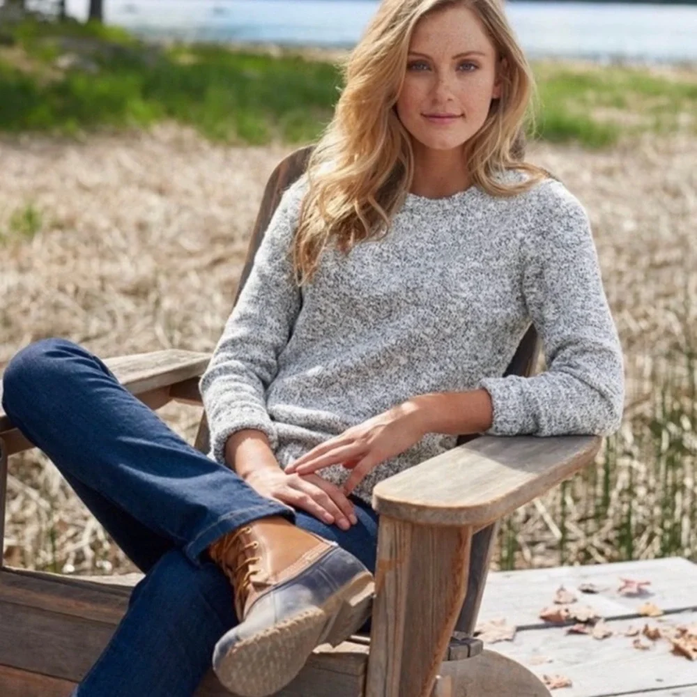 L.L. Bean Women’s Cotton Ragg Crewneck Sweater L